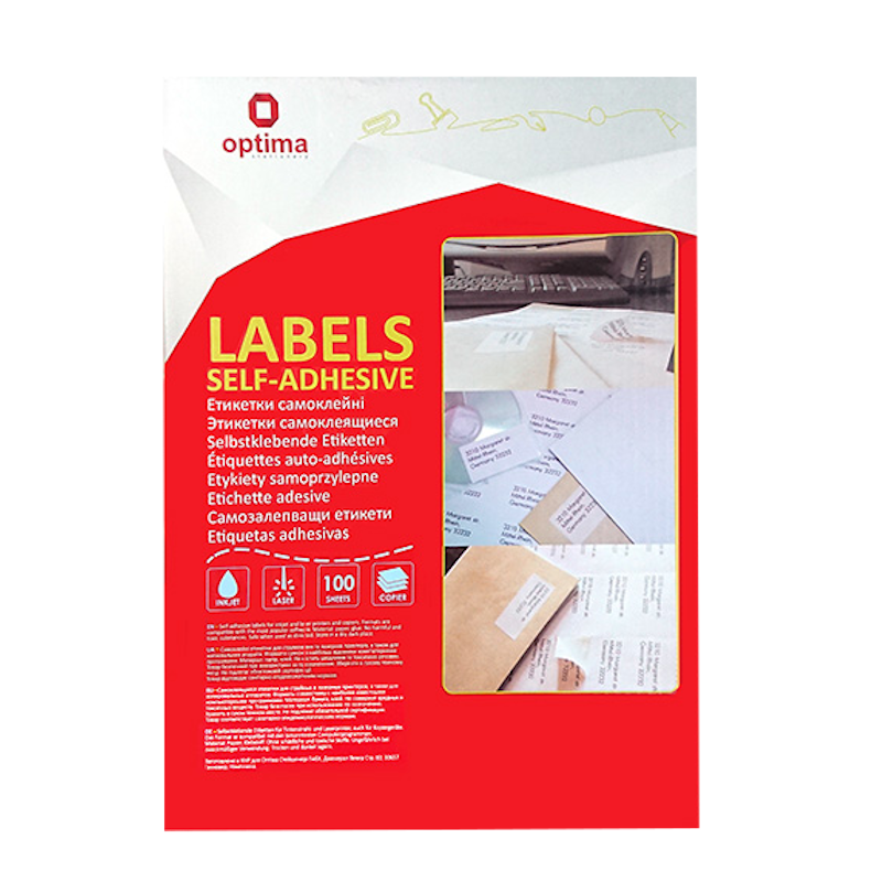 Етикетки самоклеючі OPTIMA (O25107)